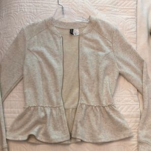 H&M Heather Grey Peplum Jacket